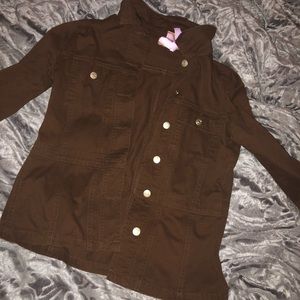 Brown button up jacket